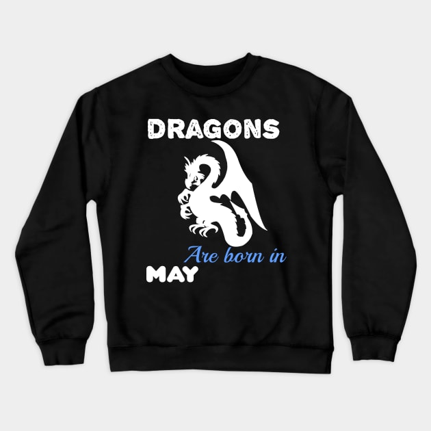 Dragons Are born In May Crewneck Sweatshirt by Lin Watchorn 